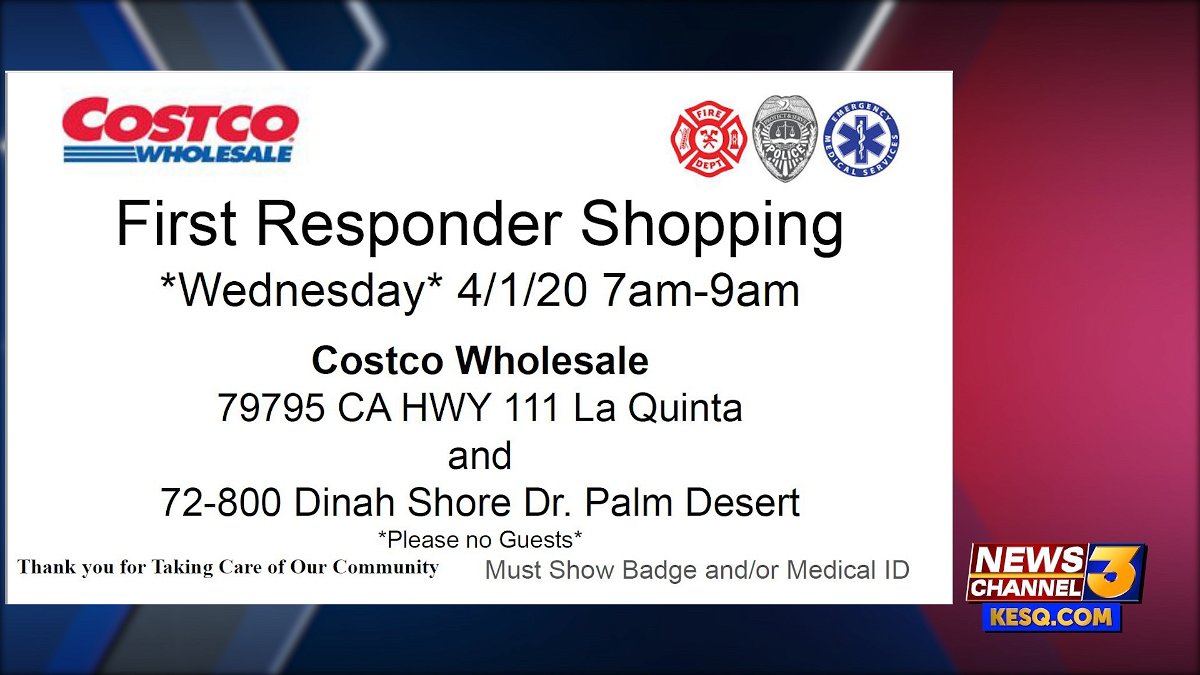 Local Costco Stores Opening Early For First Responders On April 1 Kesq