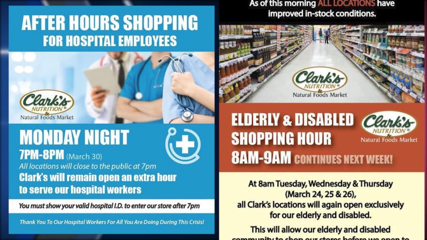 clarks sunday opening times