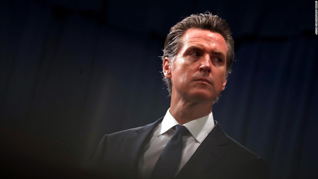 SACRAMENTO, CALIFORNIA - AUGUST 16: California Gov. Gavin Newsom looks on during a news conference with California attorney General Xavier Becerra at the California State Capitol on August 16, 2019 in Sacramento, California. California attorney genera Xavier Becerra and California Gov. Gavin Newsom announced that the State of California is suing the Trump administration challenging the legality of a new 