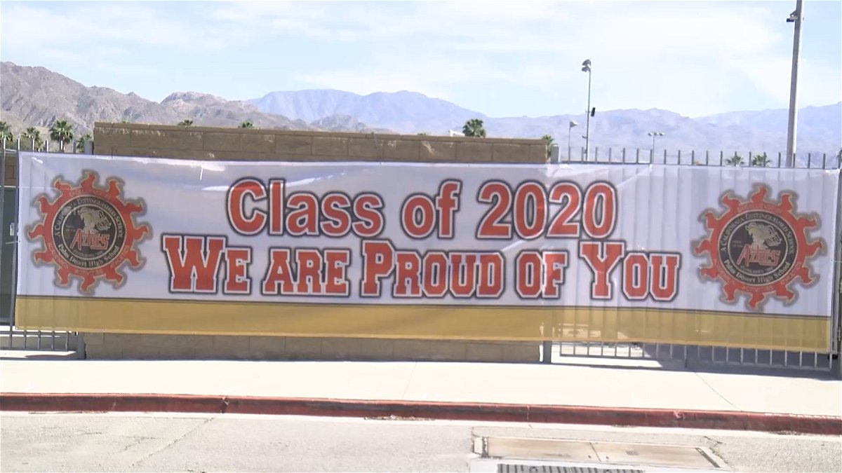 La Quinta & Palm Desert High School students pick up graduation packets