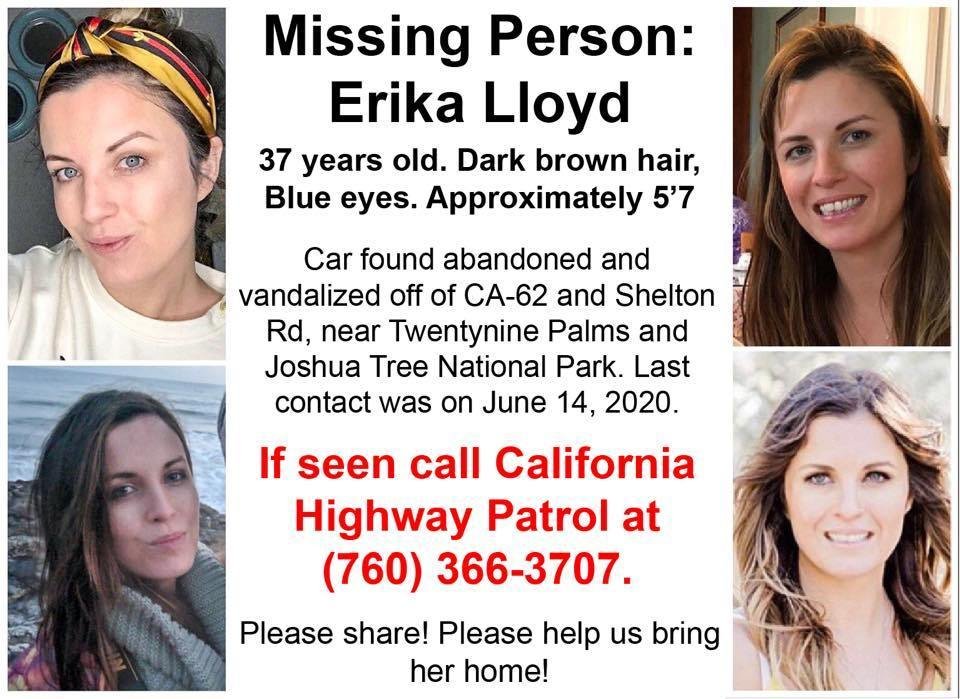 Active Search For Missing Walnut Creek Woman Erika Lloyd At Joshua Tree National Park Kesq