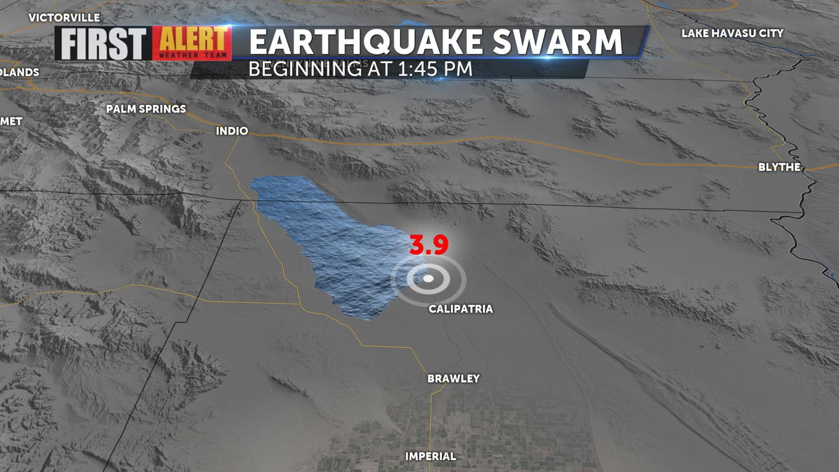 M3.9 is the largest earthquake on record in the earthquake swarm near the Salton Sea