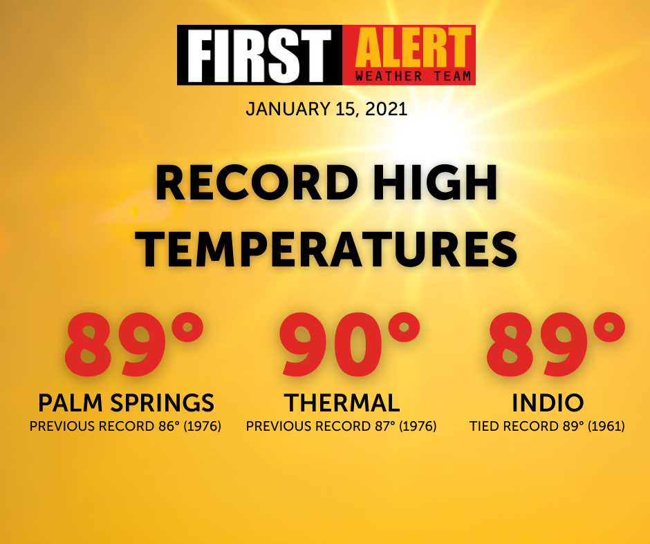 Record heat for second day in a row KESQ's Weather Leader