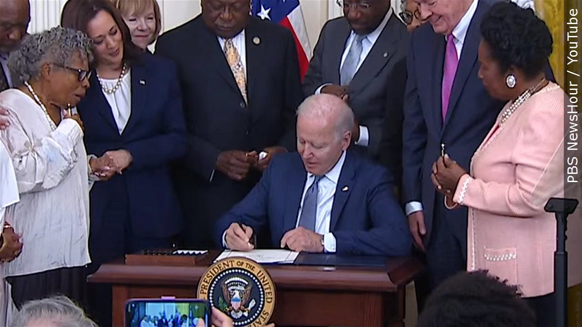 President Joe Biden signs bill making Juneteenth a federal holiday