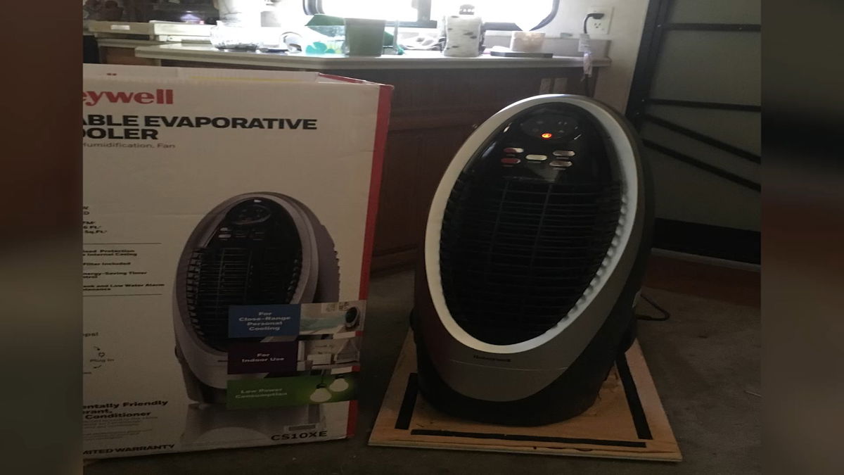 Neighbors donate portable air conditioner to local woman in need - KESQ