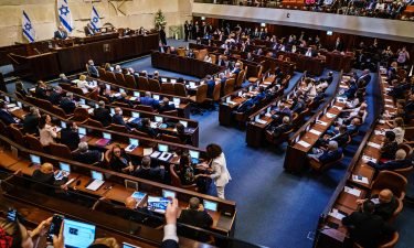 Incoming Prime Minister Naftali Bennett addresses the Knesset