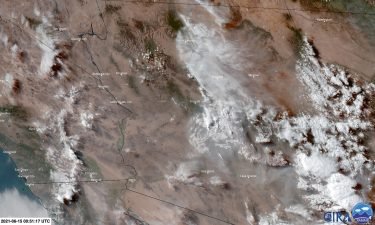 Winds moving out of the east spread the large smoke plume from the Telegraph Fire across the Phoenix metro area June 14.