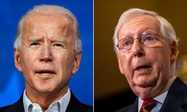 McConnell (left) called on Democrats to back off plans to tie Biden's bipartisan infrastructure deal to a larger bill.