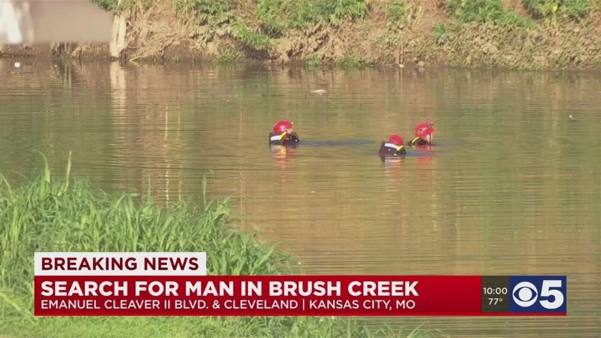 <i>KCTV</i><br/>Authorities have located the body of a man who was running from police and jumped into Brush Creek to escape.