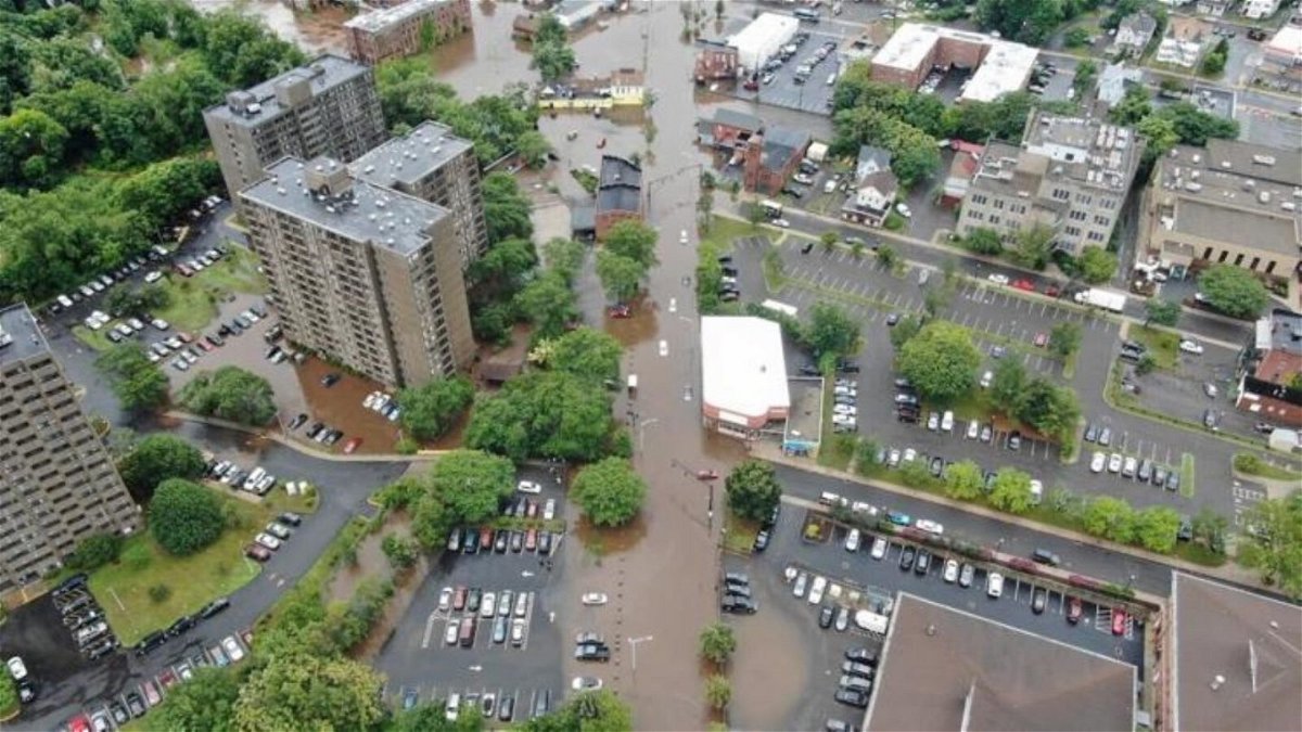 <i>Meriden PD</i><br/>Meriden police are urging residents to avoid the downtown part of the city due to flooding.