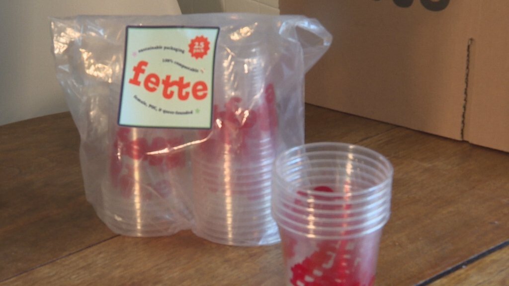 Student hopes her compostable 'Fette' cups can replace traditional solo cups  - KESQ