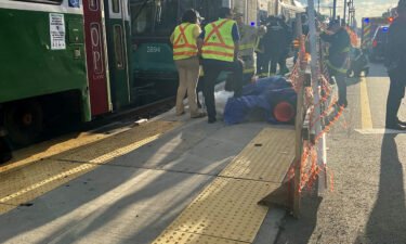 Multiple people were reported injured after the Massachusetts Bay Transport Authority said two trains collided with one another on the Commonwealth Avenue rail line in Boston.