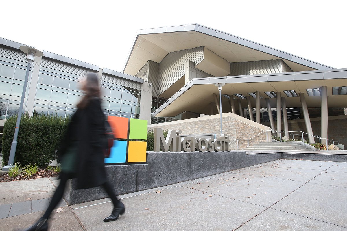 <i>Xinhua/Qin Lang/Getty Images</i><br/>Microsoft will require US workers to get vaccinated. This image shows Microsoft headquarters in Redmond