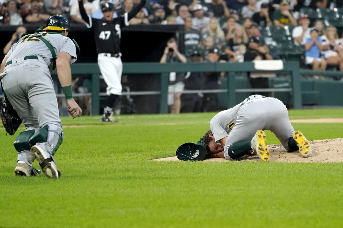 Oakland pitcher Bassitt 'conscious the entire time' after being