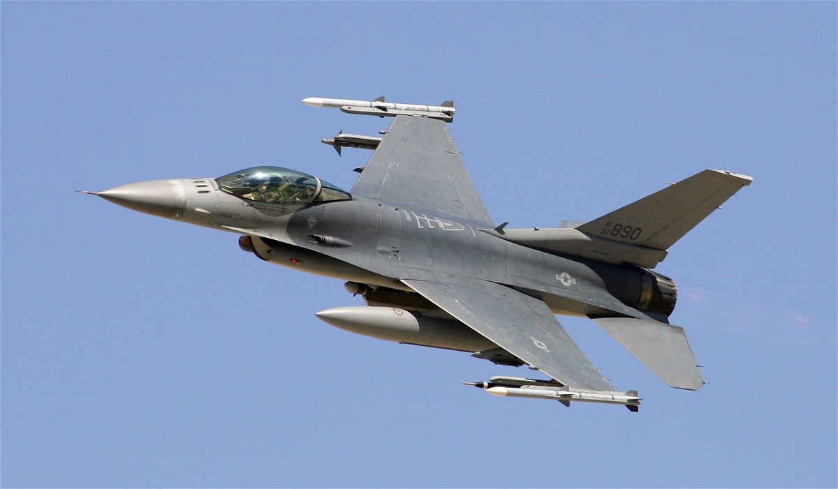 <i>Ethan Miller/Getty Images North America/Getty Images</i><br/>A small aircraft was intercepted over the Hudson River Tuesday by an F-16 fighter jet similar to the one shown in this library photo.