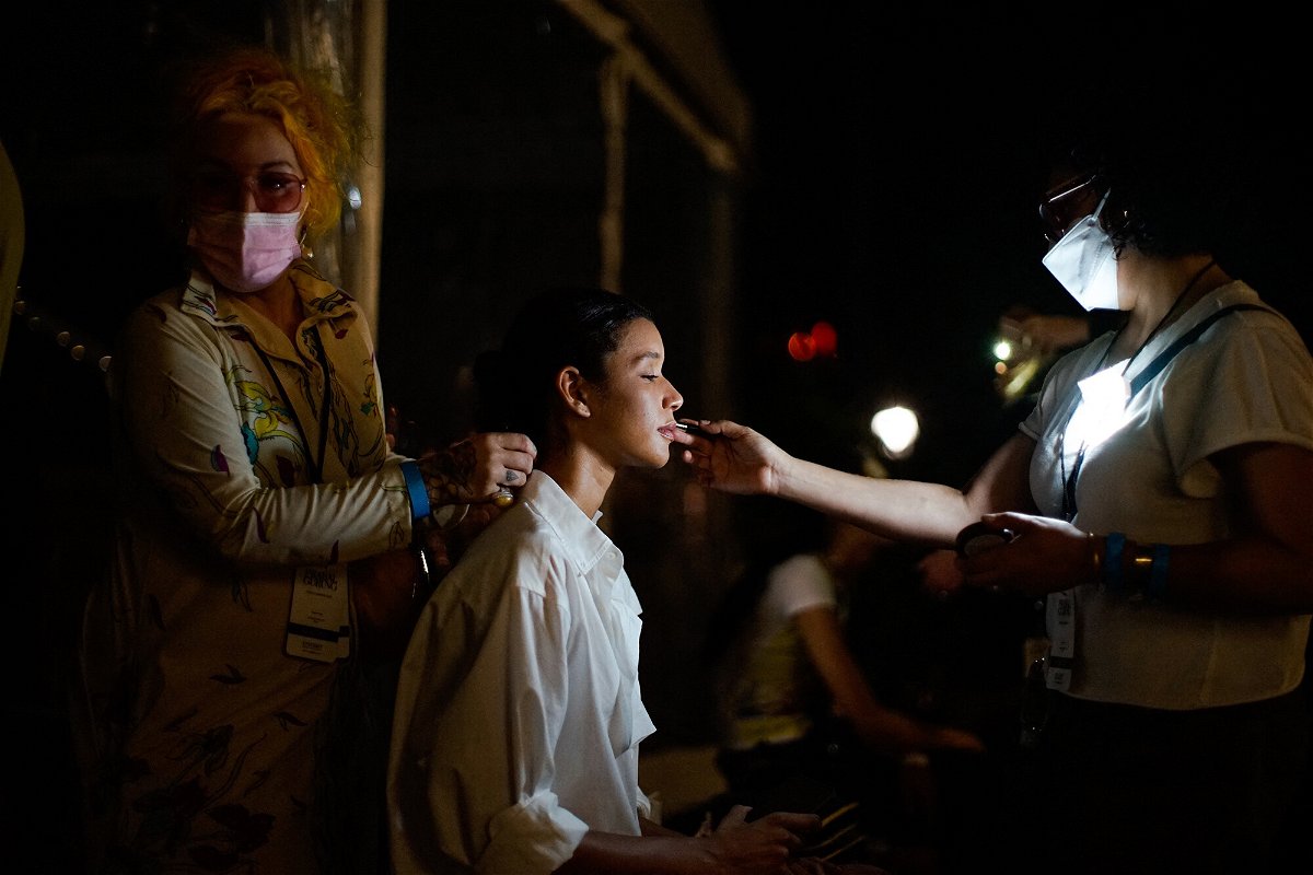 <i>Eduardo Munoz Alvarez/AFP/Getty Images</i><br/>A model gets ready backstage for Prabal Gurung fashion show during New York Fashion Week on August 8