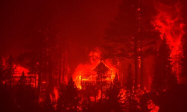 The Caldor Fire burns homes near South Lake Tahoe