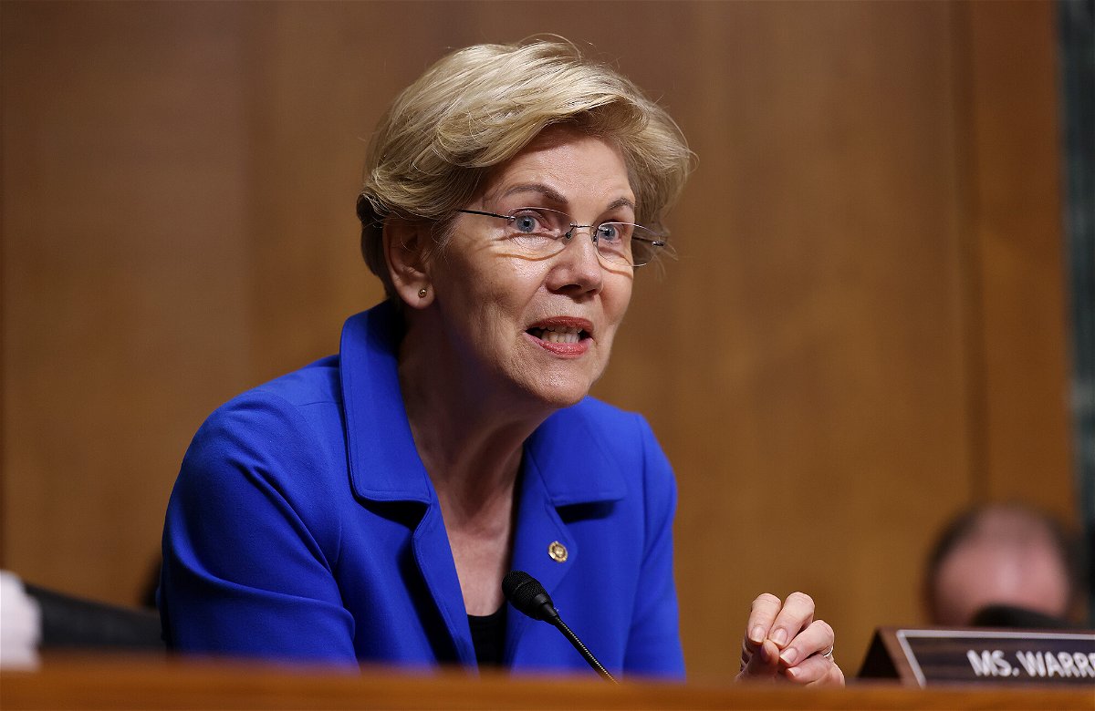 <i>Evelyn Hockstein/Pool/Getty Images</i><br/>Democratic Senator Elizabeth Warren