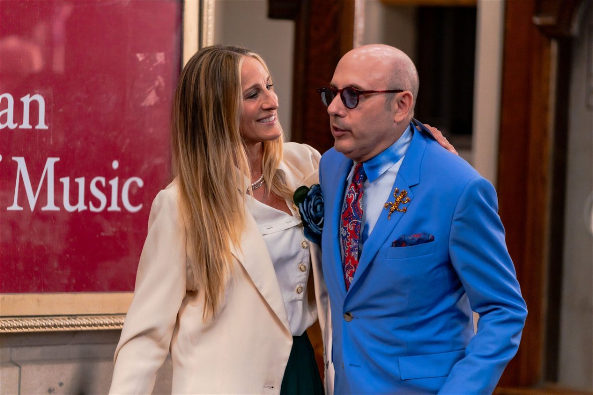 <i>Gotham/GC Images/Getty Images</i><br/>Sarah Jessica Parker and Willie Garson are seen filming 