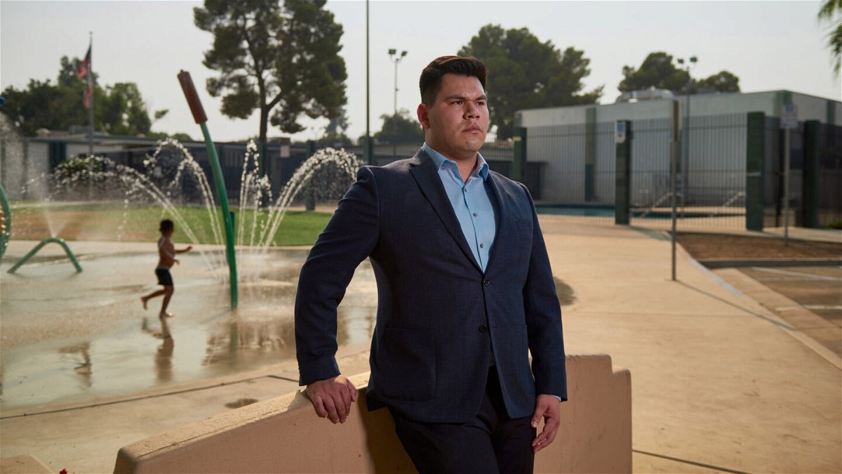 <i>Damon Casarez for CNN</i><br/>Angel Lara is a Bakersfield native running as a Democrat for California's 21st District.