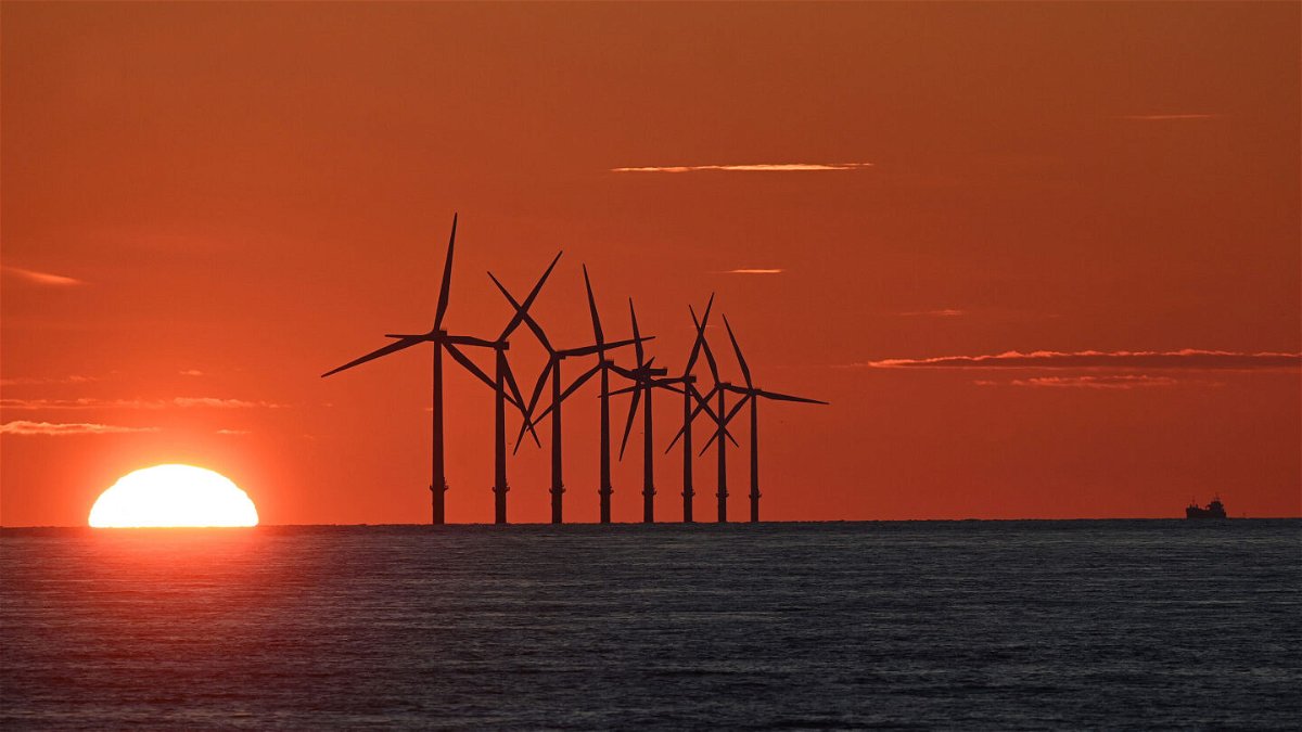 <i>PAUL ELLIS/AFP via Getty Images</i><br/>The Burbo Bank Offshore Wind Farm in north west England.