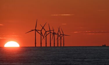 The Burbo Bank Offshore Wind Farm in north west England.