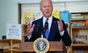 The White House on Monday announced a new plan to combat pollution from per- and polyfluoroalkyl substances (PFAS). President Joe Biden is shown here at the Capitol Child Development Center
