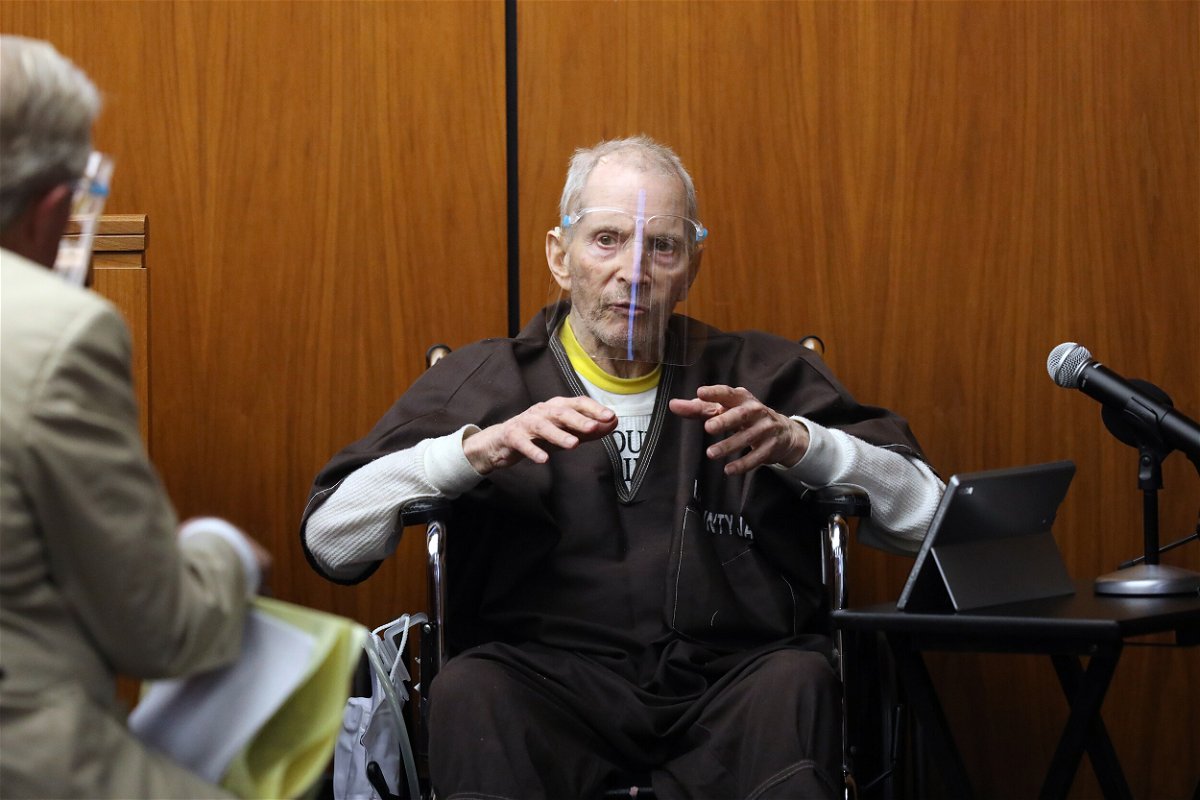 <i>Pool/Getty Images/FILE</i><br/>Robert Durst testifies in August.