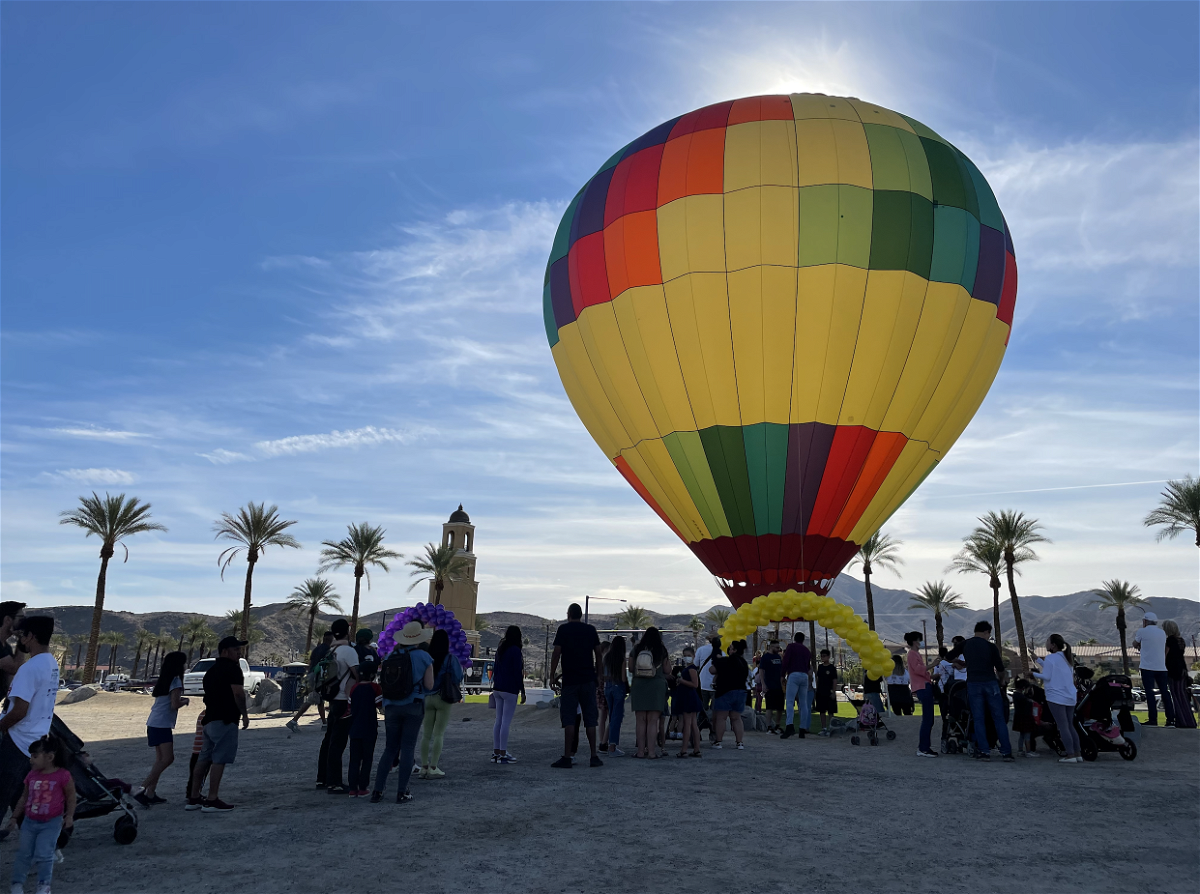 Locals enjoying the Cathedral City Hot Air Balloon Festival KESQ