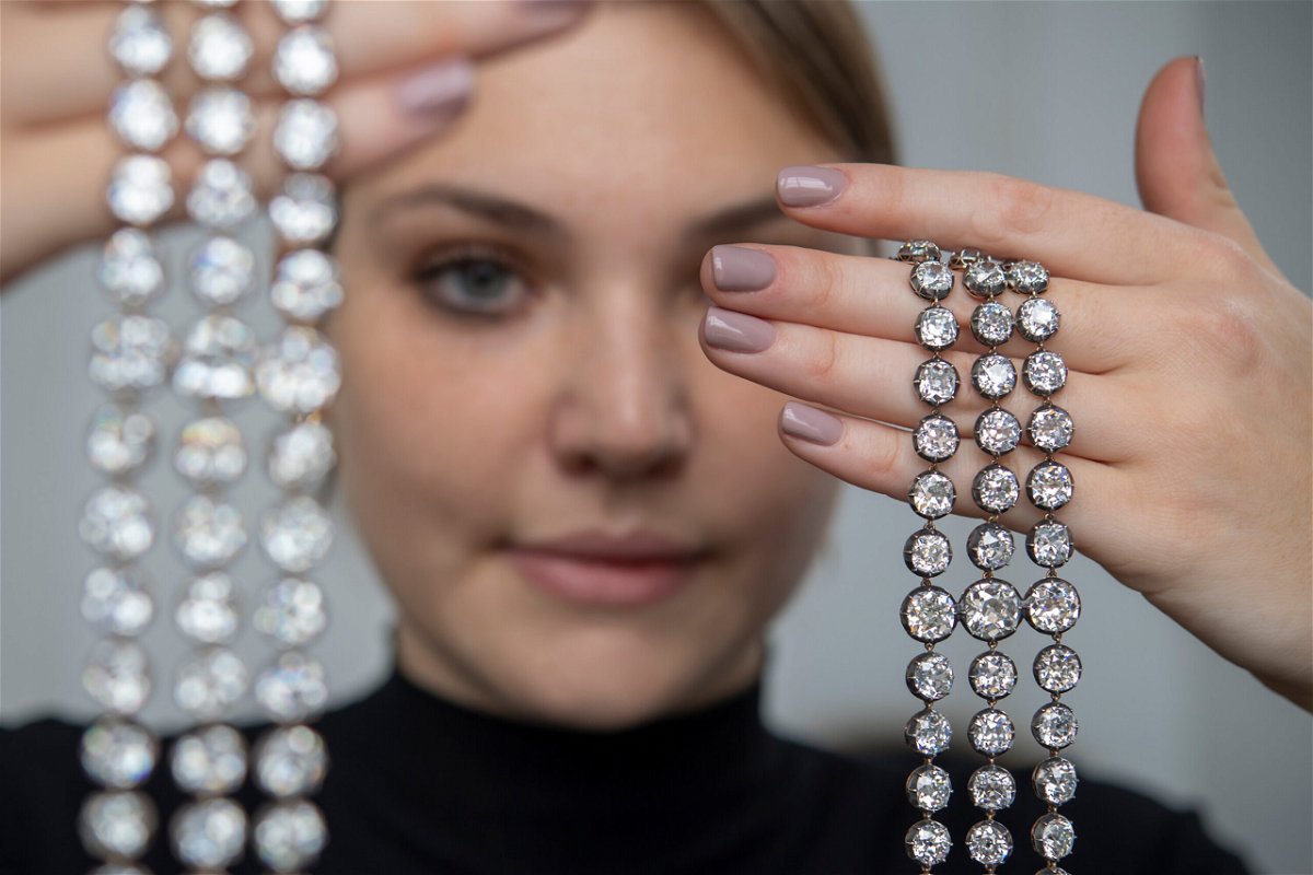 <i>Martial Trezzini/AP</i><br/>The diamond bracelets were auctioned on November 9