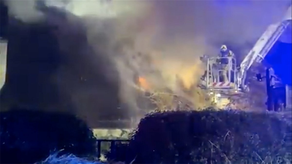 <i>The Star at Harome</i><br/>The Star Inn at Harome published a video of the fire on Twitter.