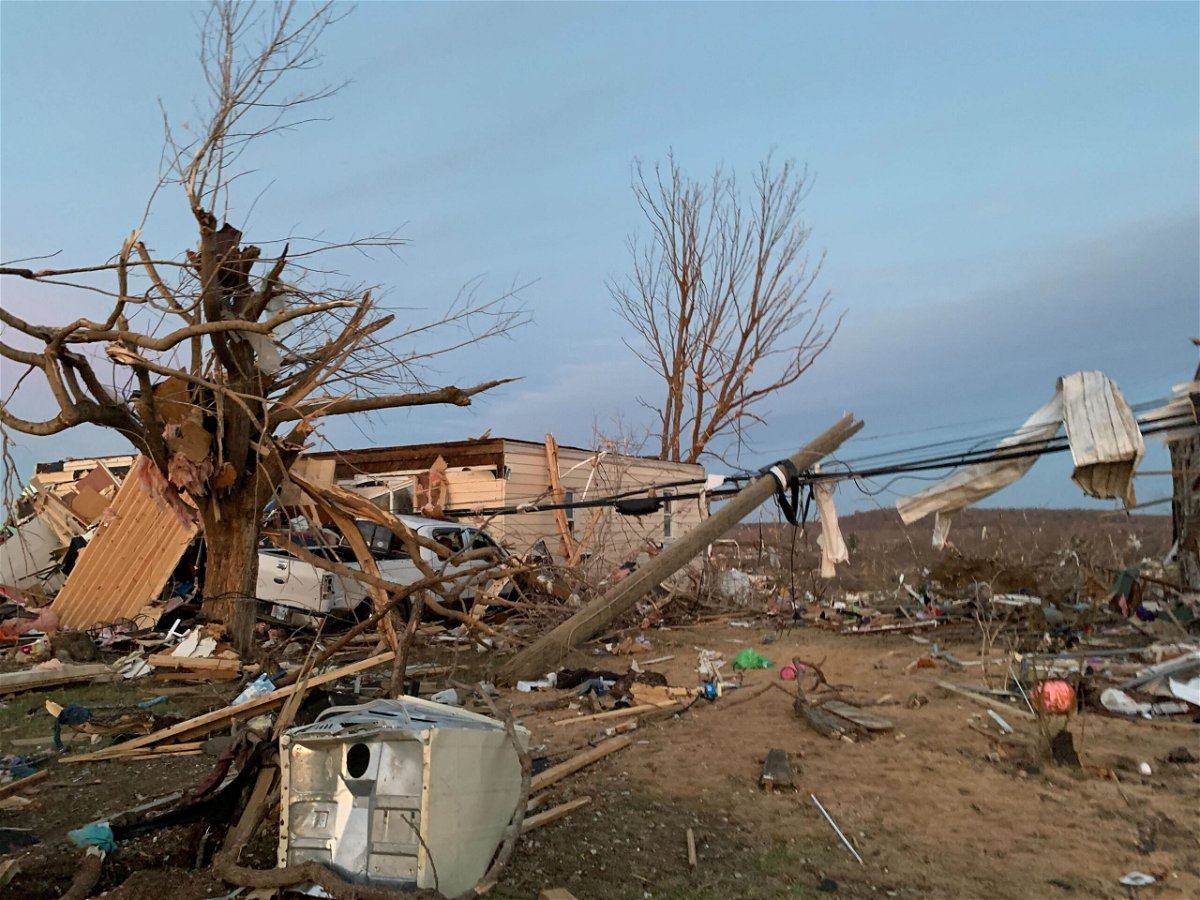 <i>CNN</i><br/>Hopkins County Coroner Dennis Mayfield said Dawson Springs was the hardest hit area where CNN producer Ashley Killough says there is no power and city officials have shut off the gas for safety purposes.
