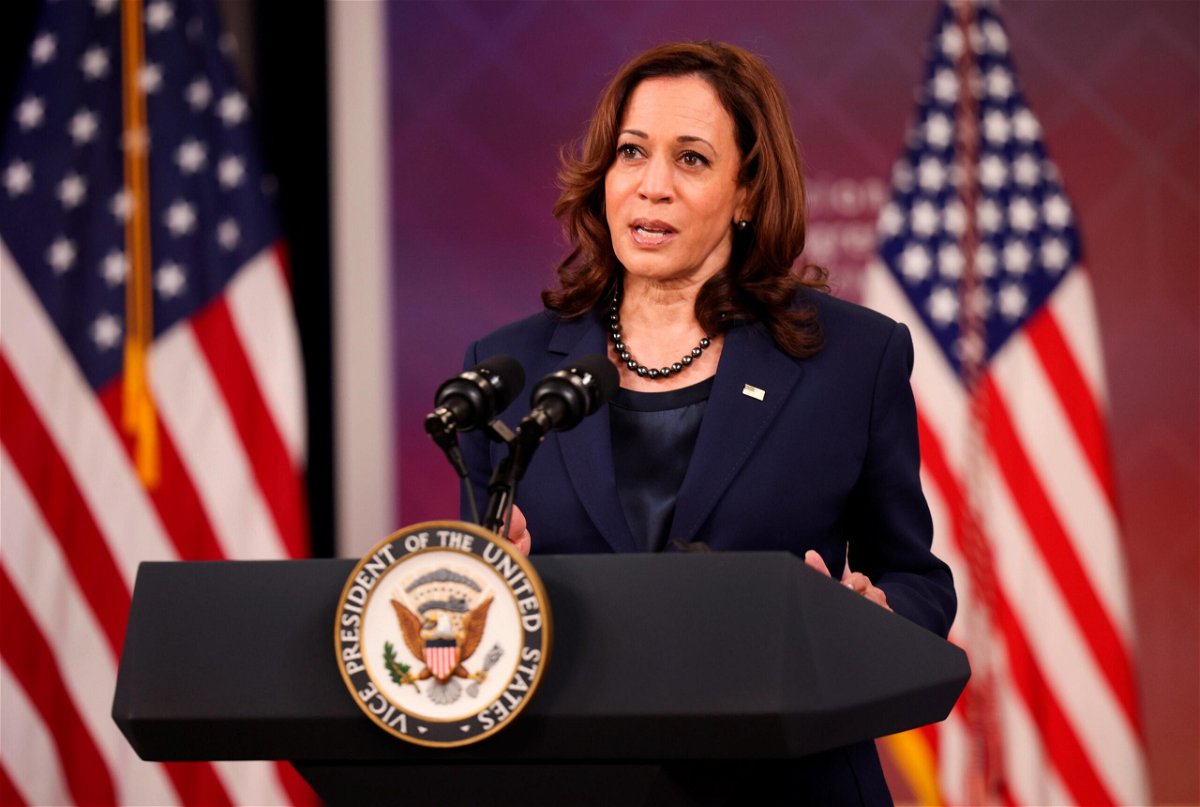 <i>Kevin Dietsch/Getty Images North America/Getty Images</i><br/>Vice President Kamala Harris