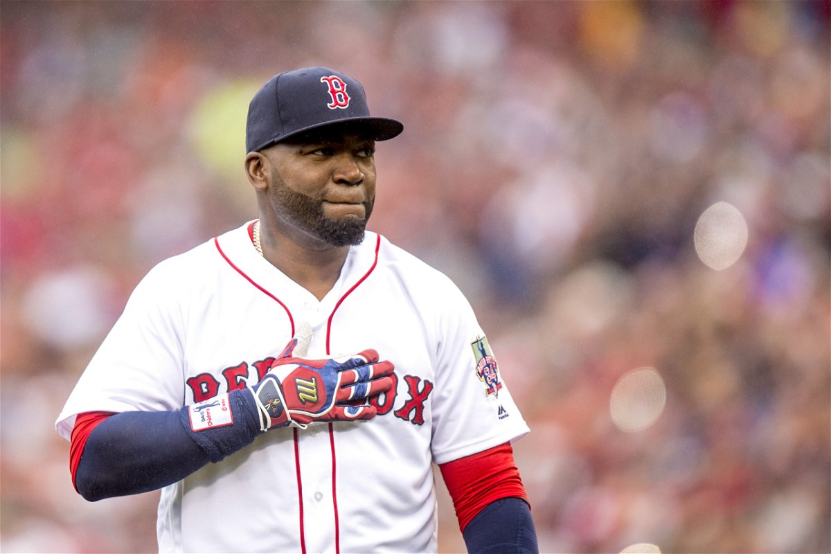<i>Billie Weiss/Boston Red Sox/Getty Images</i><br/>David Ortiz is introduced during an honorary retirement ceremony in his final regular season game at Fenway Park in 2016.