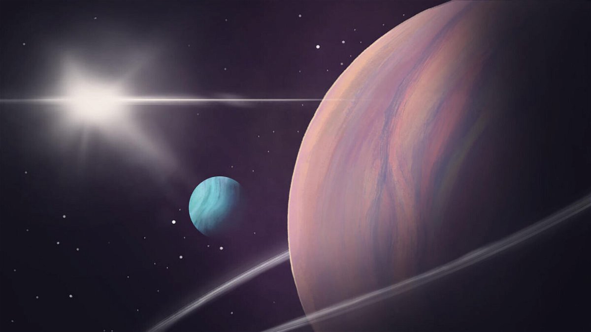 <i>Helena Valenzuela Widerström</i><br/>Astronomers have detected a second exomoon candidate (depicted in blue) orbiting a giant exoplanet (right) more than 5