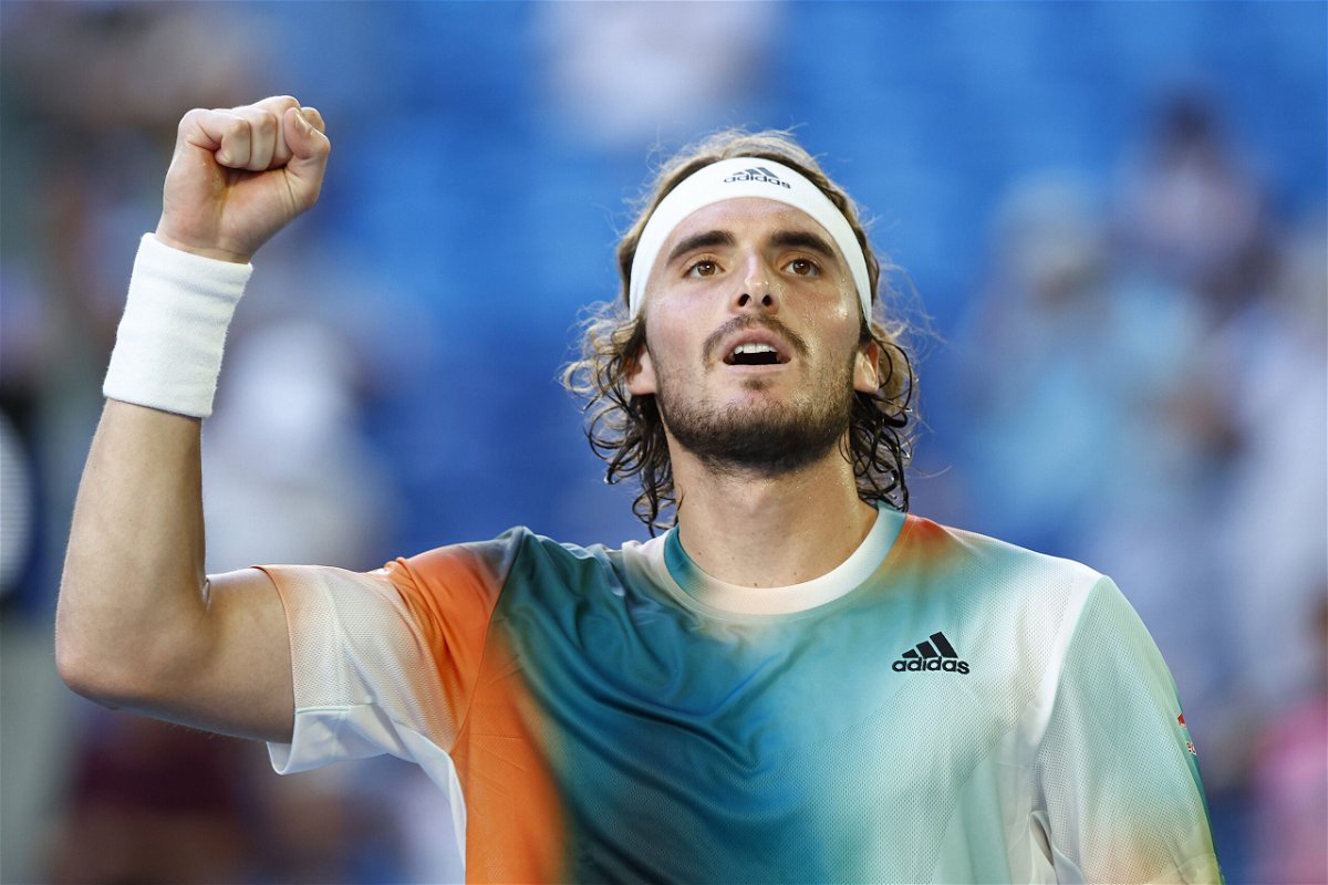 <i>Daniel Pockett/Getty Images AsiaPac/Getty Images</i><br/>Stefanos Tsitsipas will play Taylor Fritz in the next round