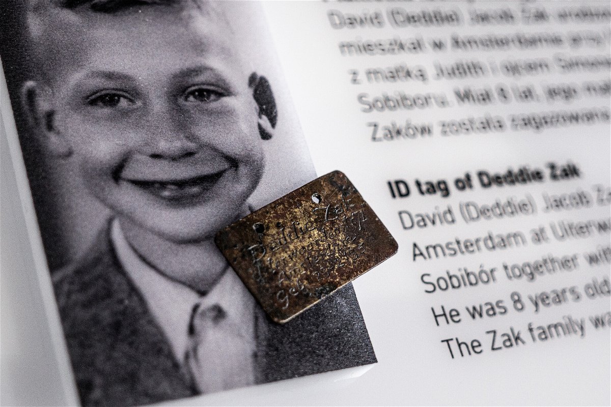 <i>Copyright the State Museum at Majdanek</i><br/>Deddie Zak was eight when he was killed at Sobibor. His identity tag was one of four excavated at the site.