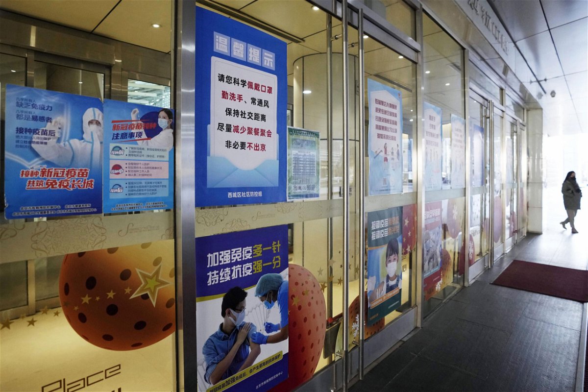 <i>Kyodo News/Getty Images</i><br/>A shopping mall in Beijing is closed on January 16 after news that the city has detected its first Omicron case.