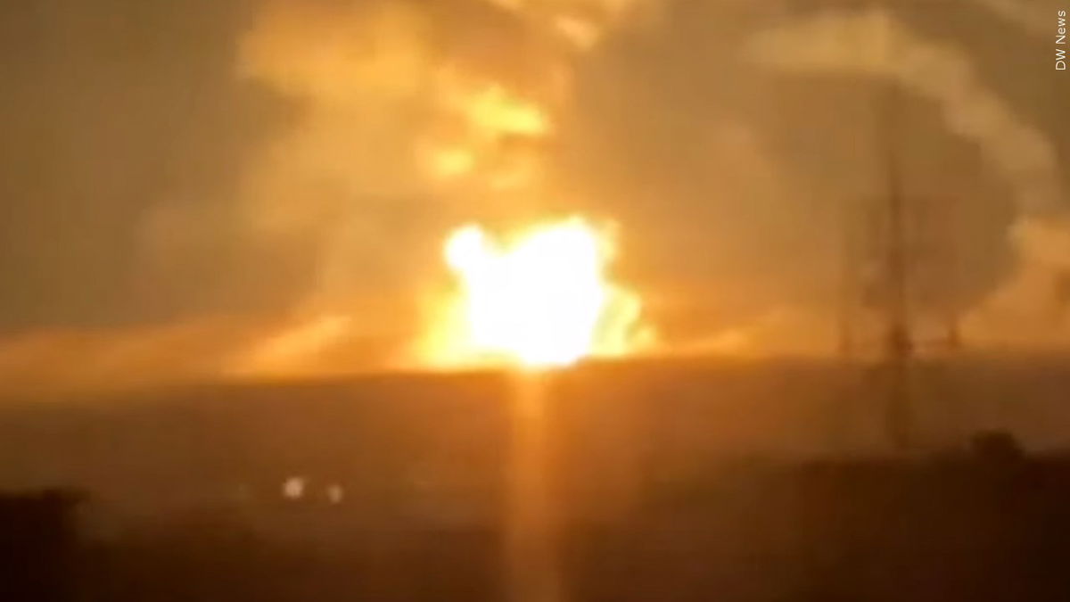 Explosion in Ukraine following Russian military operation, Photo Date: 02/24/2022