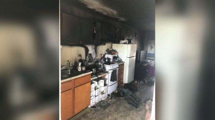 <i>Asheville Fire Department/WLOS</i><br/>Asheville firefighters rescued one person from a single-apartment fire on Sunday afternoon.