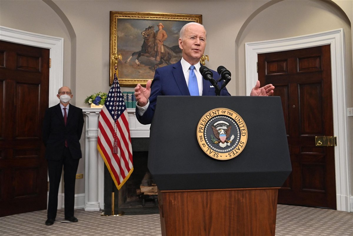 <i>SAUL LOEB/AFP/Getty Images</i><br/>The White House has begun reaching out to potential Supreme Court nominees. President Joe Biden