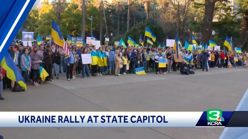 <i>KCRA</i><br/>Thousands attend a Ukrainian crisis rally for the 2nd Sunday in a row at the state Capitol.