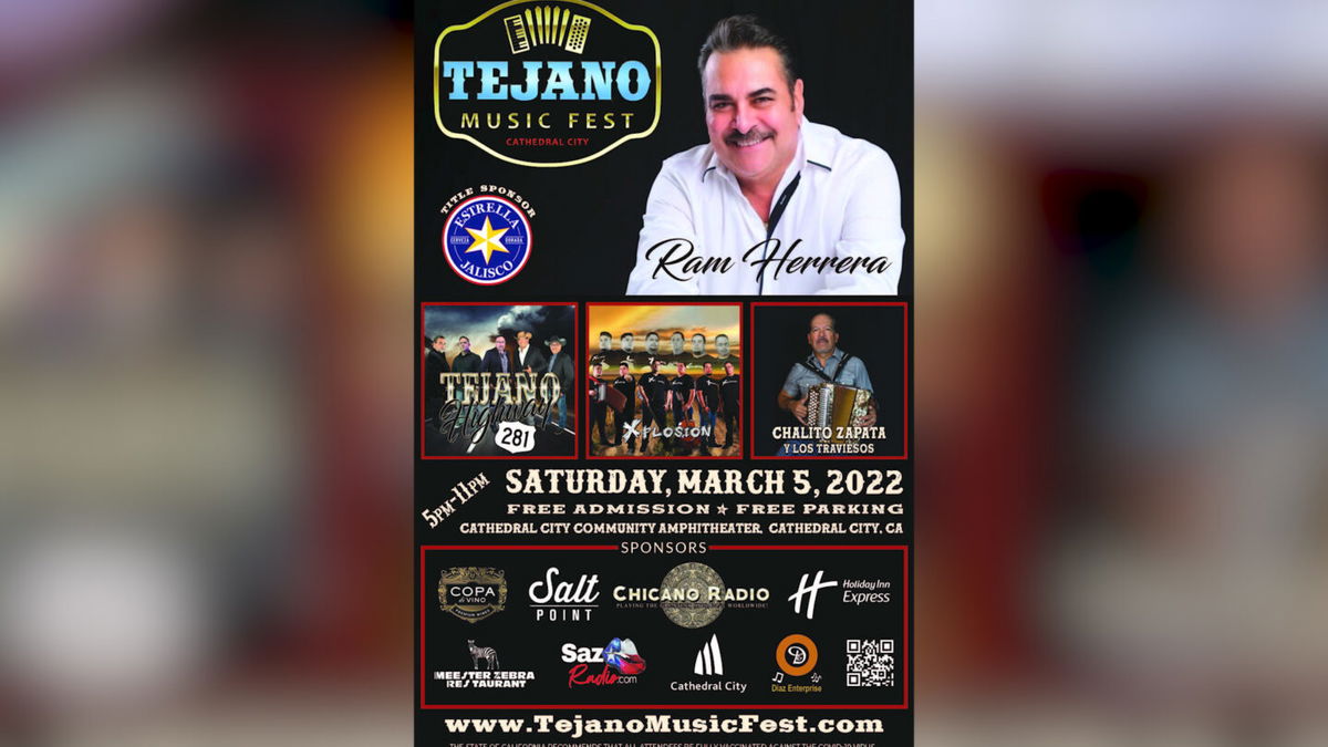 4th annual Tejano Music Festival coming to Cathedral City on Saturday