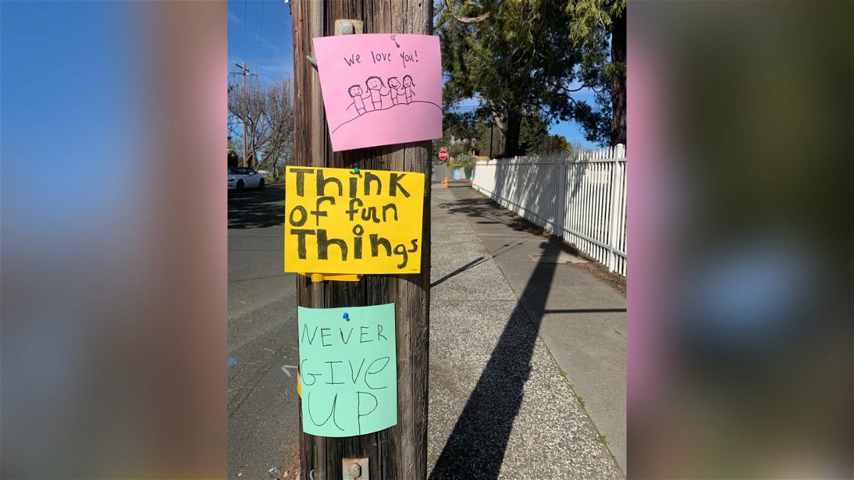 <i>Courtesy Jessica Martin</i><br/>Flyers promote positive messages from students at West Side Elementary School in Healdsburg