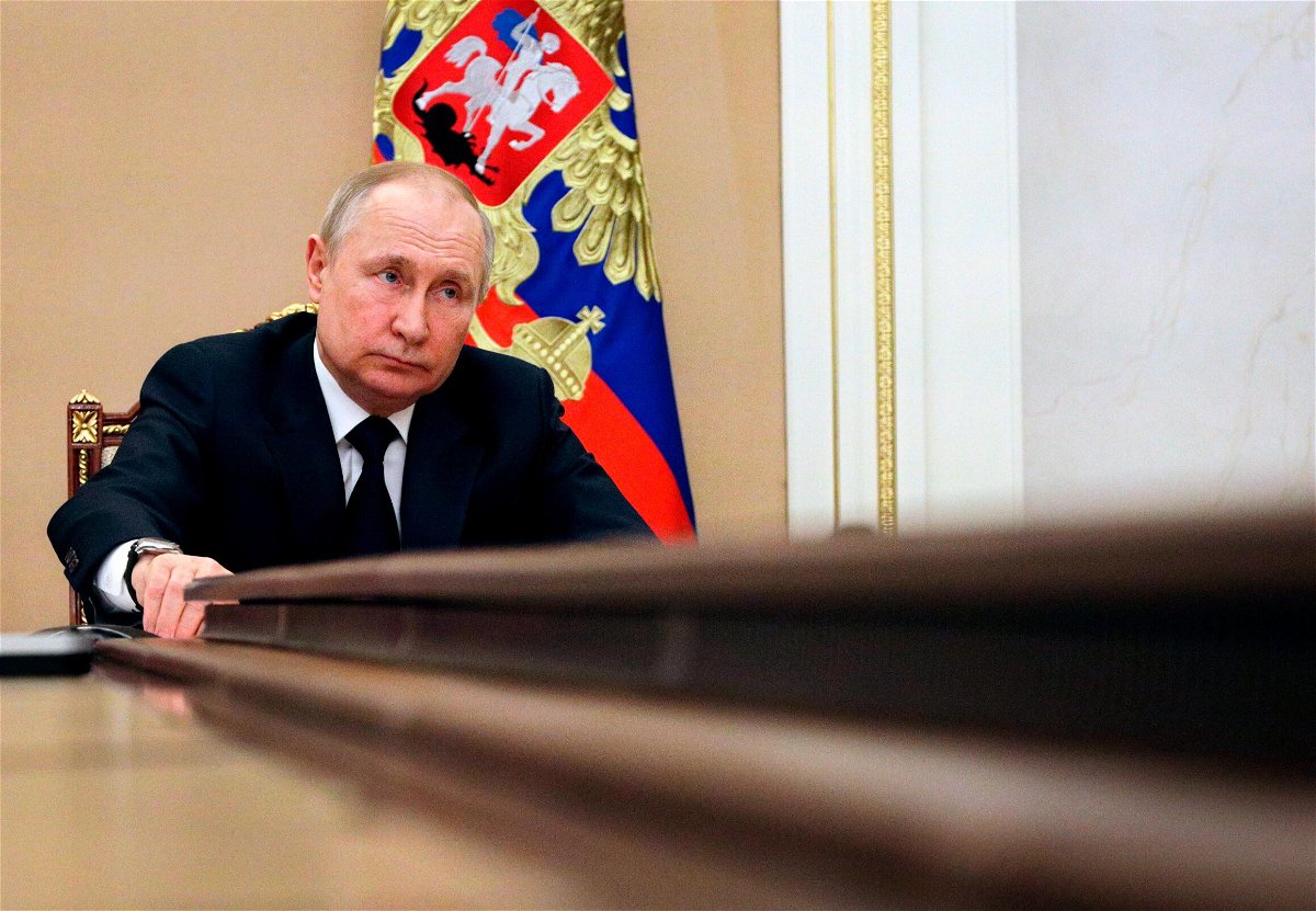<i>Mikhail Klimentyev/Sputnik/Pool/AP</i><br/>Russia's cyber offensive against Ukraine has been limited so far. Pictured is Russian President Vladimir Putin on March 10