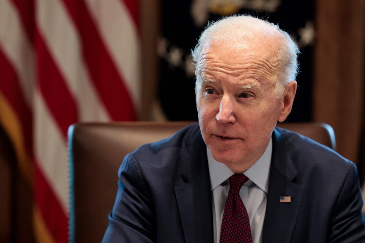 <i>Anna Moneymaker/Getty Images</i><br/>U.S. President Joe Biden speaks to reporters before the start of a cabinet meeting in the Cabinet Room of the White House on March 3