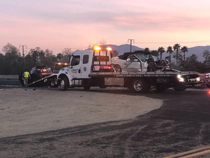 Five hospitalized after multi-vehicle crash on Varner Rd in Palm Desert