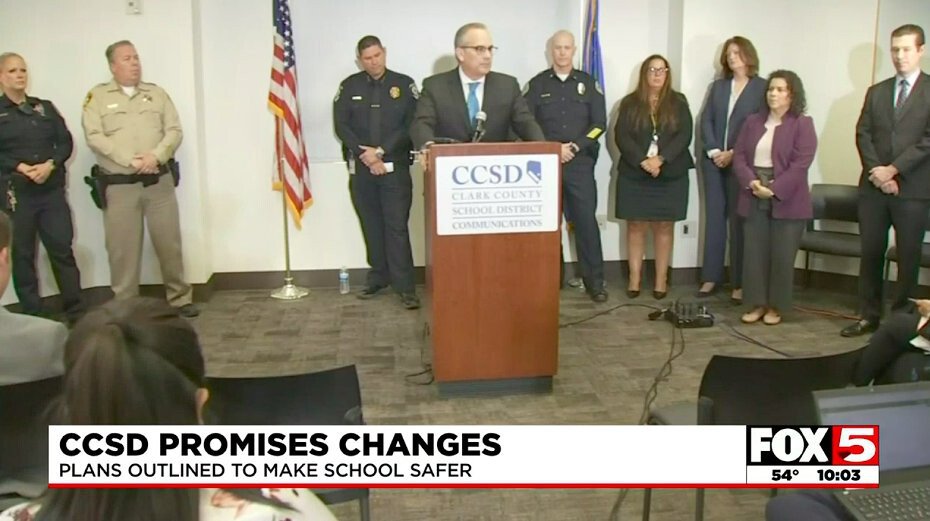 <i>KVVU</i><br/>CCSD lays out plans to enhance school safety.