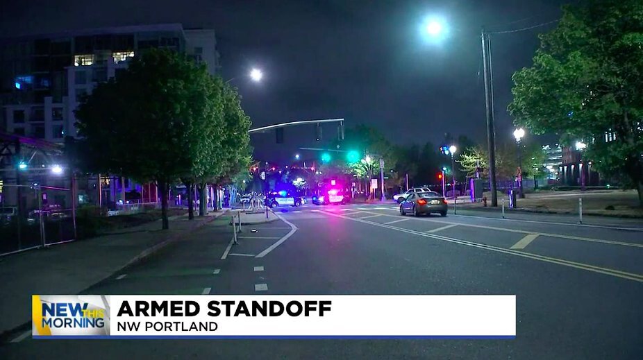 <i>KPTV</i><br/>A man is in custody after he barricaded himself inside an occupied apartment in northwest Portland Monday night.