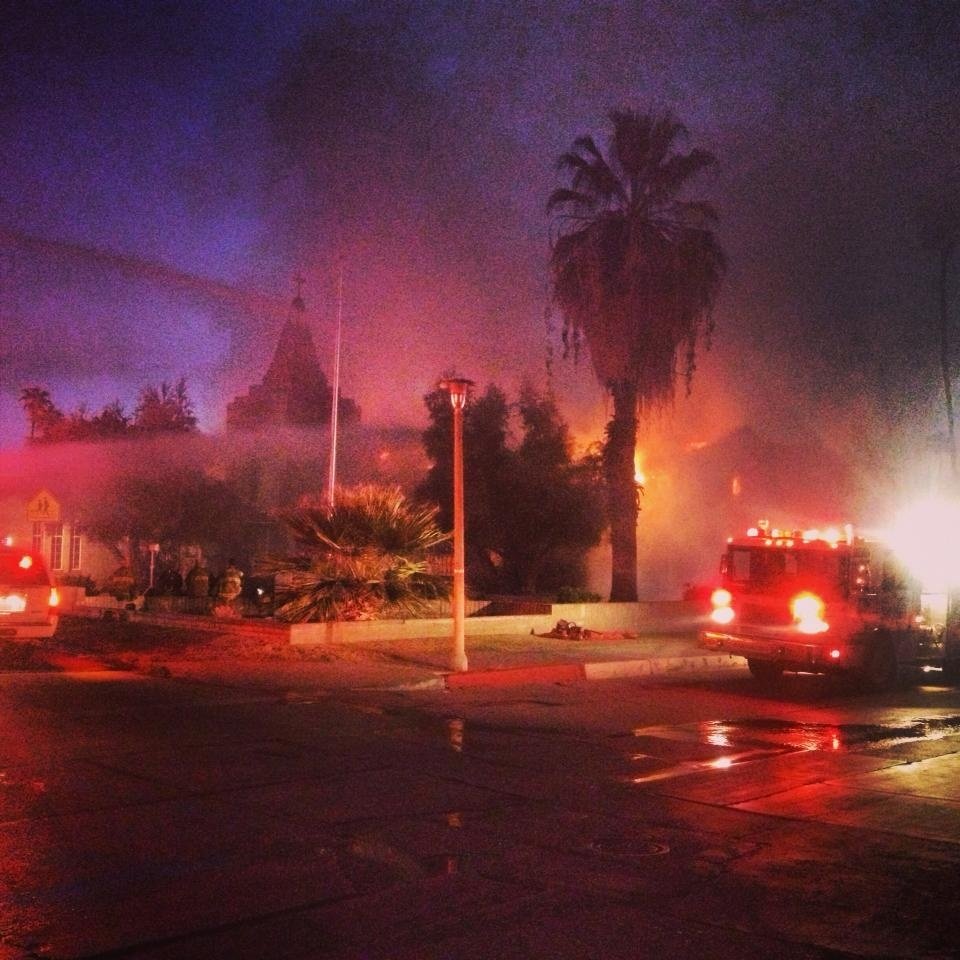 Church fire in Palm Springs (Sept. 2013)